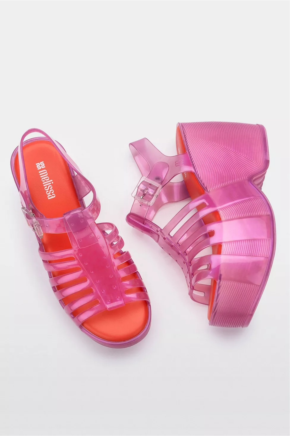 Pink Jelly Platform Heel Sandals – Melissa Posh