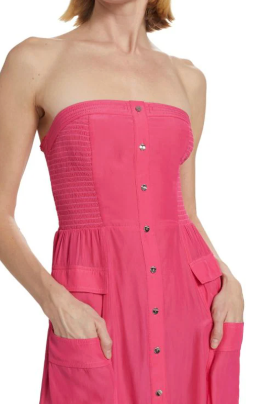 Pink Strapless Midi Dress – Ramy Brook Blair Dress