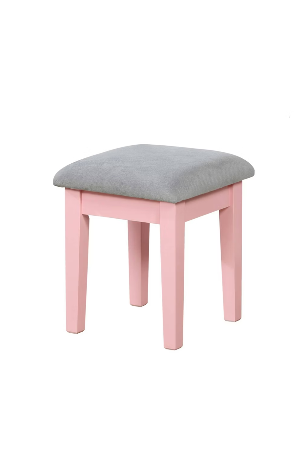 Pink Vanity Table Set with Stool and Mirror