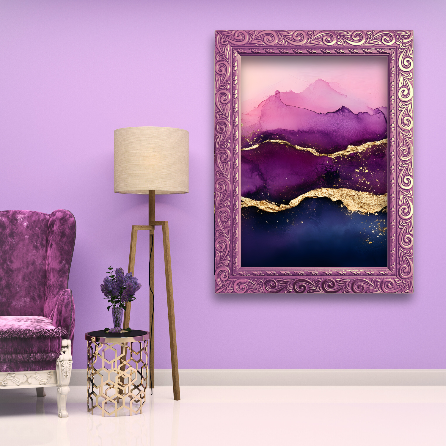 Purple Hand-made Artisan Decor