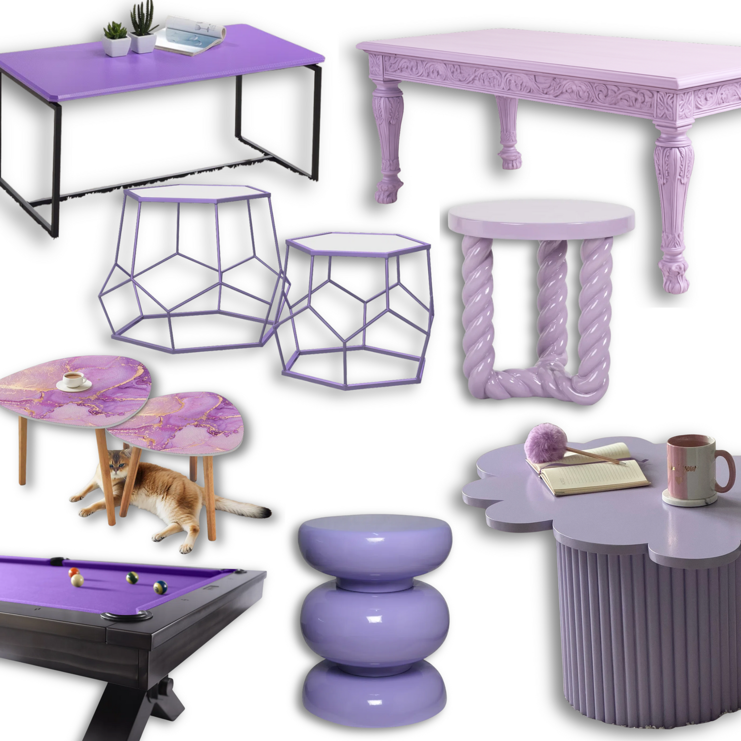 Purple Tables & Desks