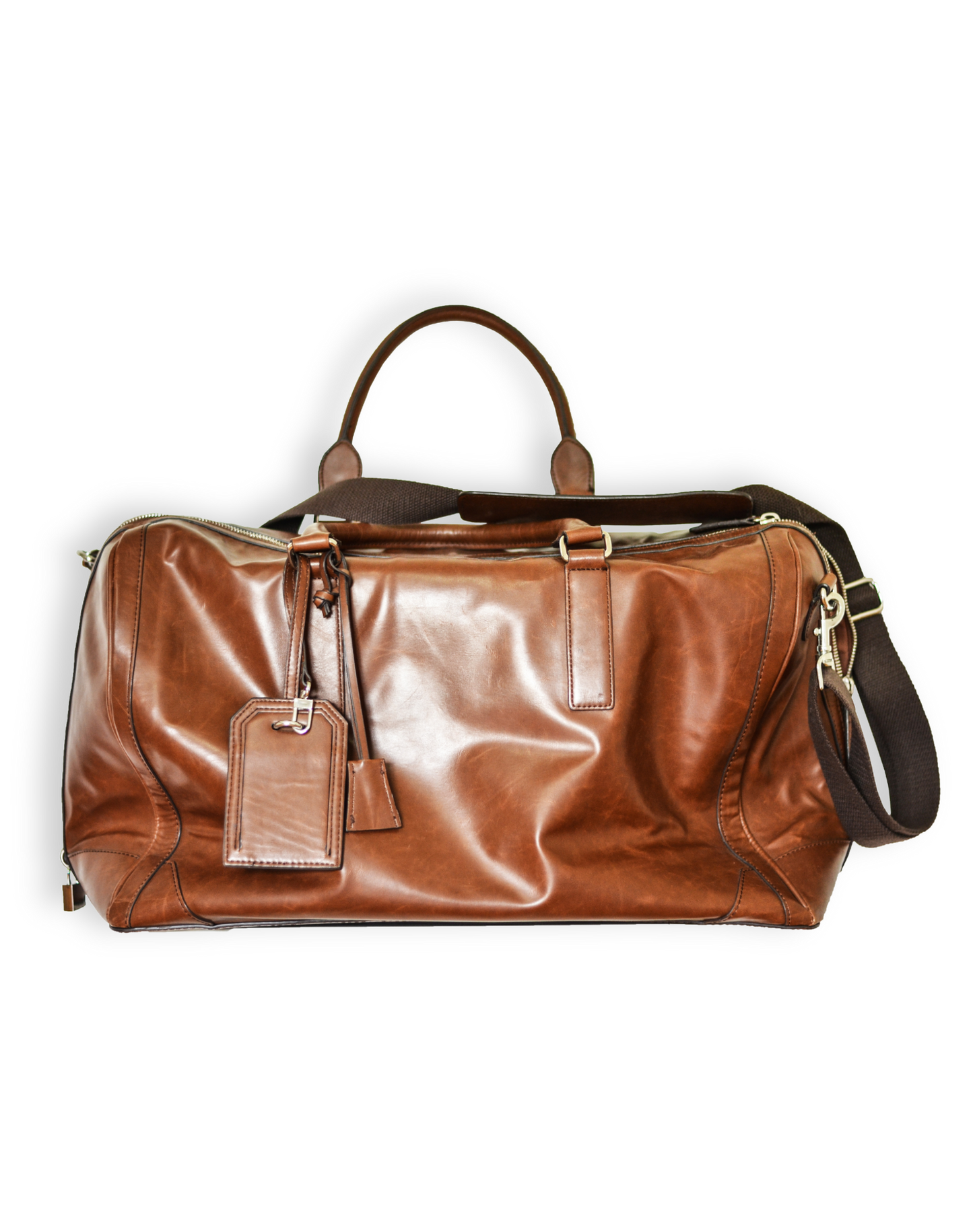 Chestnut Weekender – Classic Carryall in Polished Leather Finish
