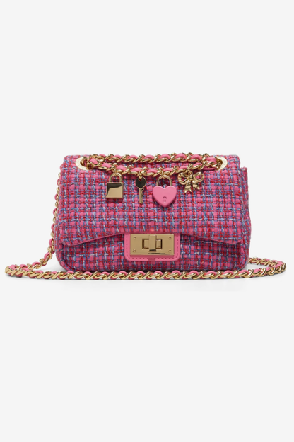 Aldo Bellarinaa Pink Tweed Crossbody Bag