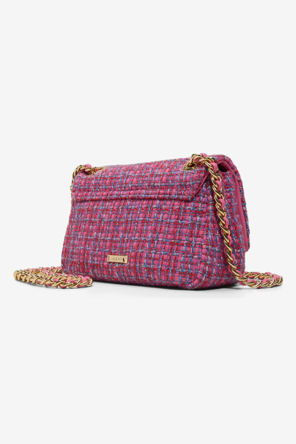 Aldo Bellarinaa Pink Tweed Crossbody Bag