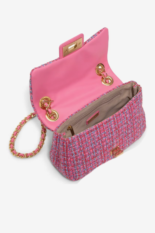 Aldo Bellarinaa Pink Tweed Crossbody Bag
