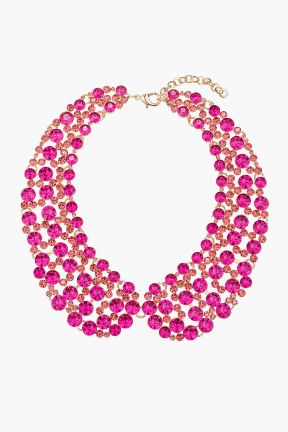 Hot Pink Crystal Collar Necklace
