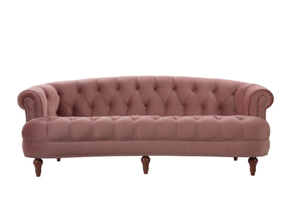 Jennifer Taylor Home La Rosa Chesterfield Sofa in Ash Rose Pink