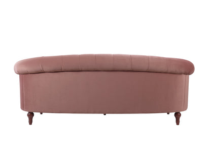 Jennifer Taylor Home La Rosa Chesterfield Sofa in Ash Rose Pink