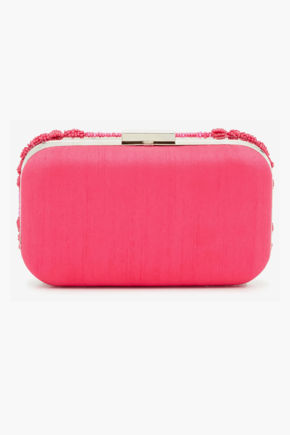 Kelly & Katie Beaded Flower Clutch – Dark Pink Evening Bag