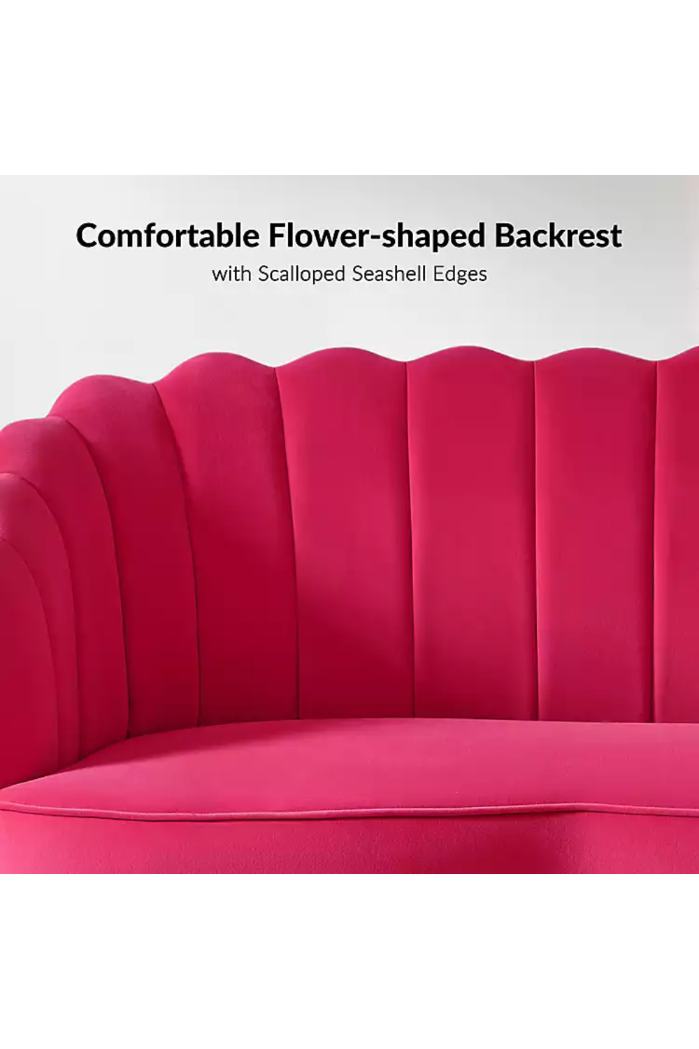 Kirkland’s Fuchsia Velvet Donata Loveseat with Gold Legs
