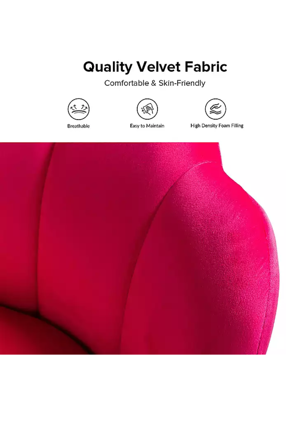 Kirkland’s Fuchsia Velvet Donata Loveseat with Gold Legs