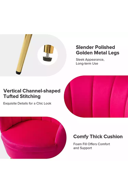 Kirkland’s Fuchsia Velvet Donata Loveseat with Gold Legs