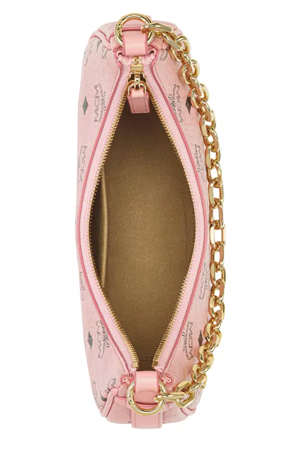 MCM Aren Visetos Hobo Shoulder Bag – Soft Pink