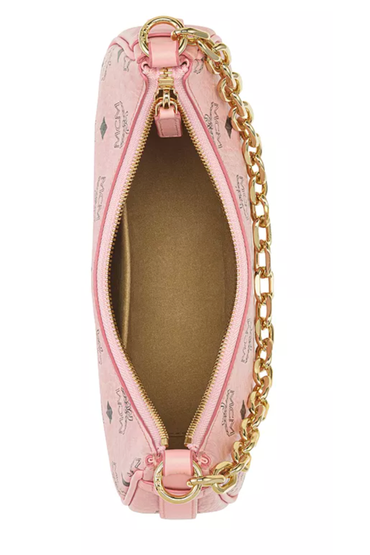 MCM Aren Visetos Hobo Shoulder Bag – Soft Pink