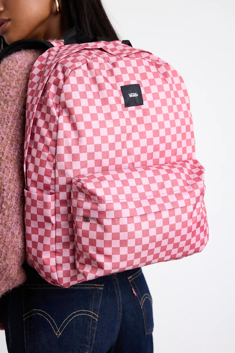 Vans Old Skool Mauvewood Pink Checkered Backpack