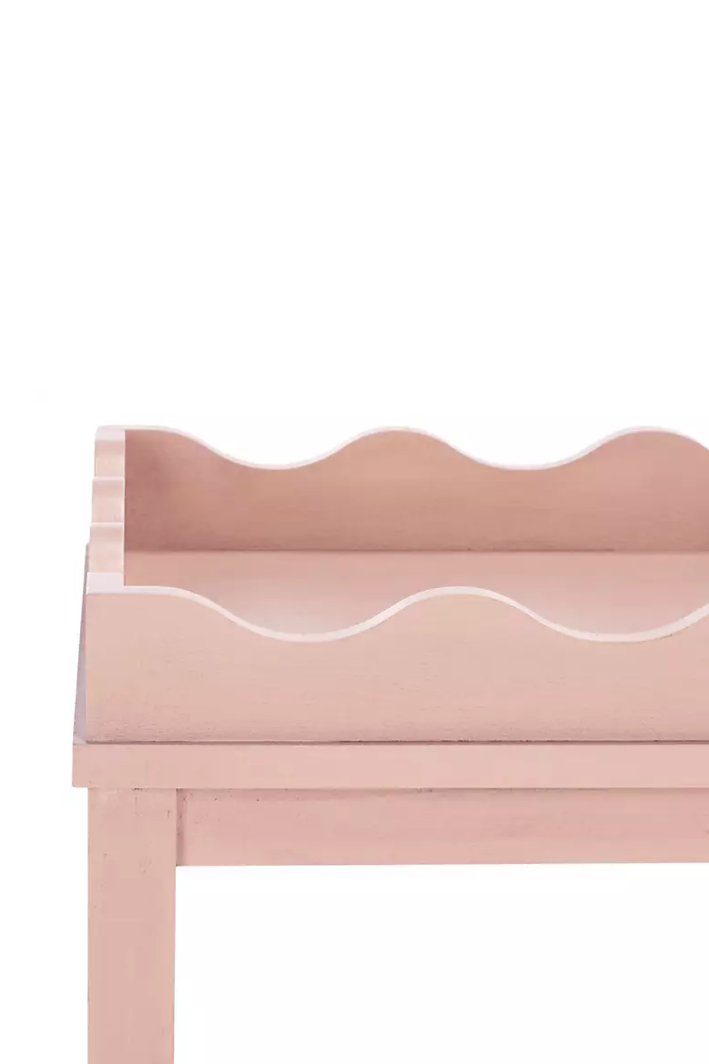 Pink Cottage Accent Table with Drawer