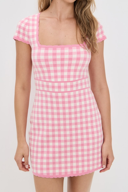 Pink Gingham Mini Dress – LoveShackFancy Kellen Dress