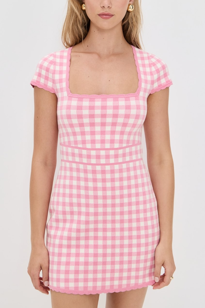 Pink Gingham Mini Dress – LoveShackFancy Kellen Dress