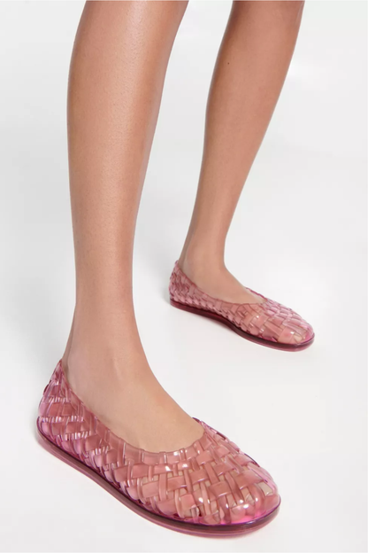 Pink Jelly Ballet Flats – Melissa Possession Ballerina Shoes