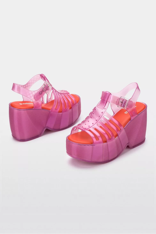 Pink Jelly Platform Heel Sandals – Melissa Posh