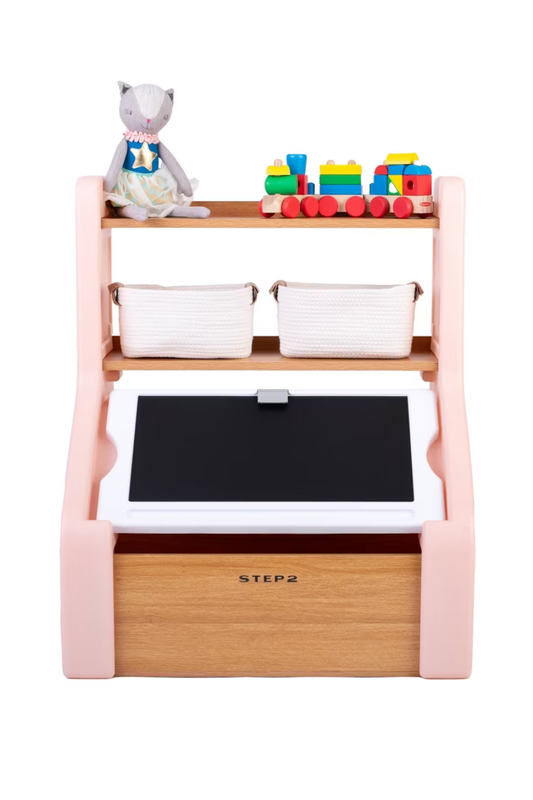 Pink Kids Storage Chest with Chalkboard Lid