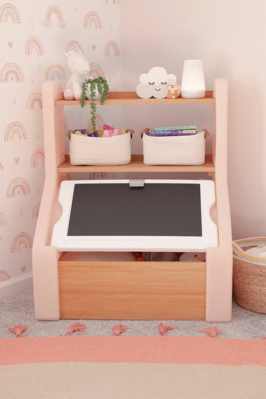 Pink Kids Storage Chest with Chalkboard Lid