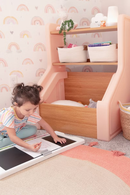 Pink Kids Storage Chest with Chalkboard Lid