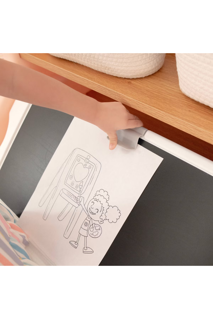 Pink Kids Storage Chest with Chalkboard Lid