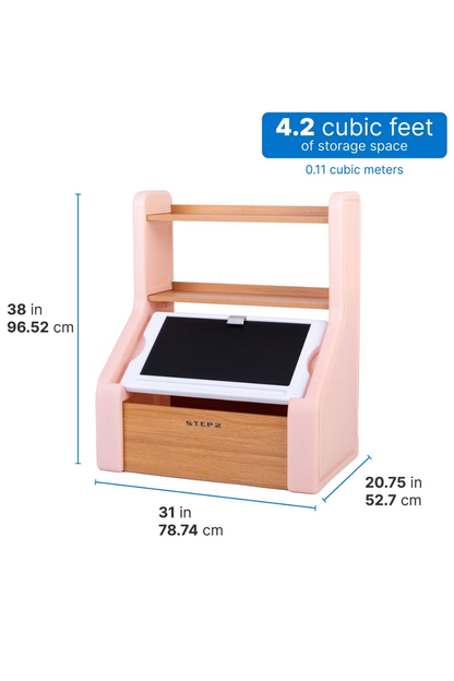 Pink Kids Storage Chest with Chalkboard Lid