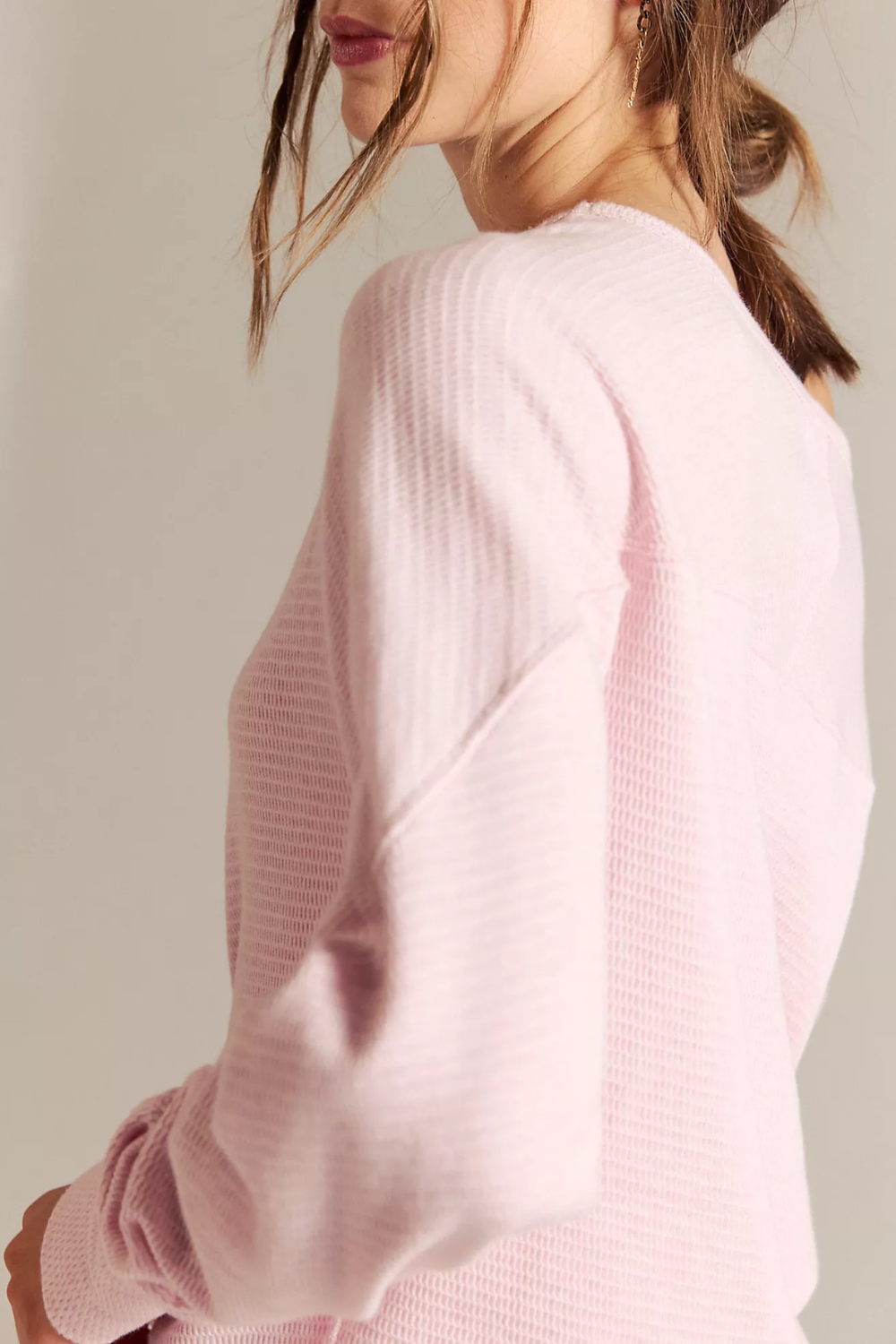 Pink Long Sleeve Thermal Top – Free People We The Free Jess
