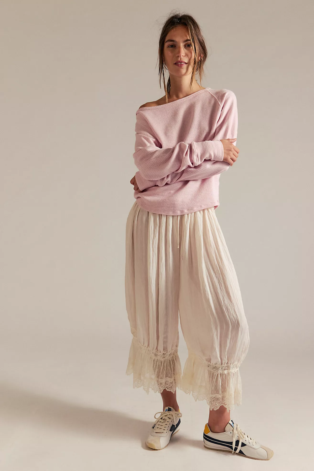Pink Long Sleeve Thermal Top – Free People We The Free Jess