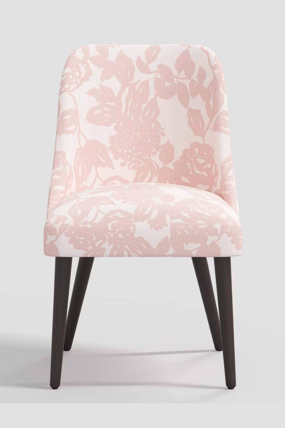 Pink Floral Dining Chair Botanical Abstract Upholstered