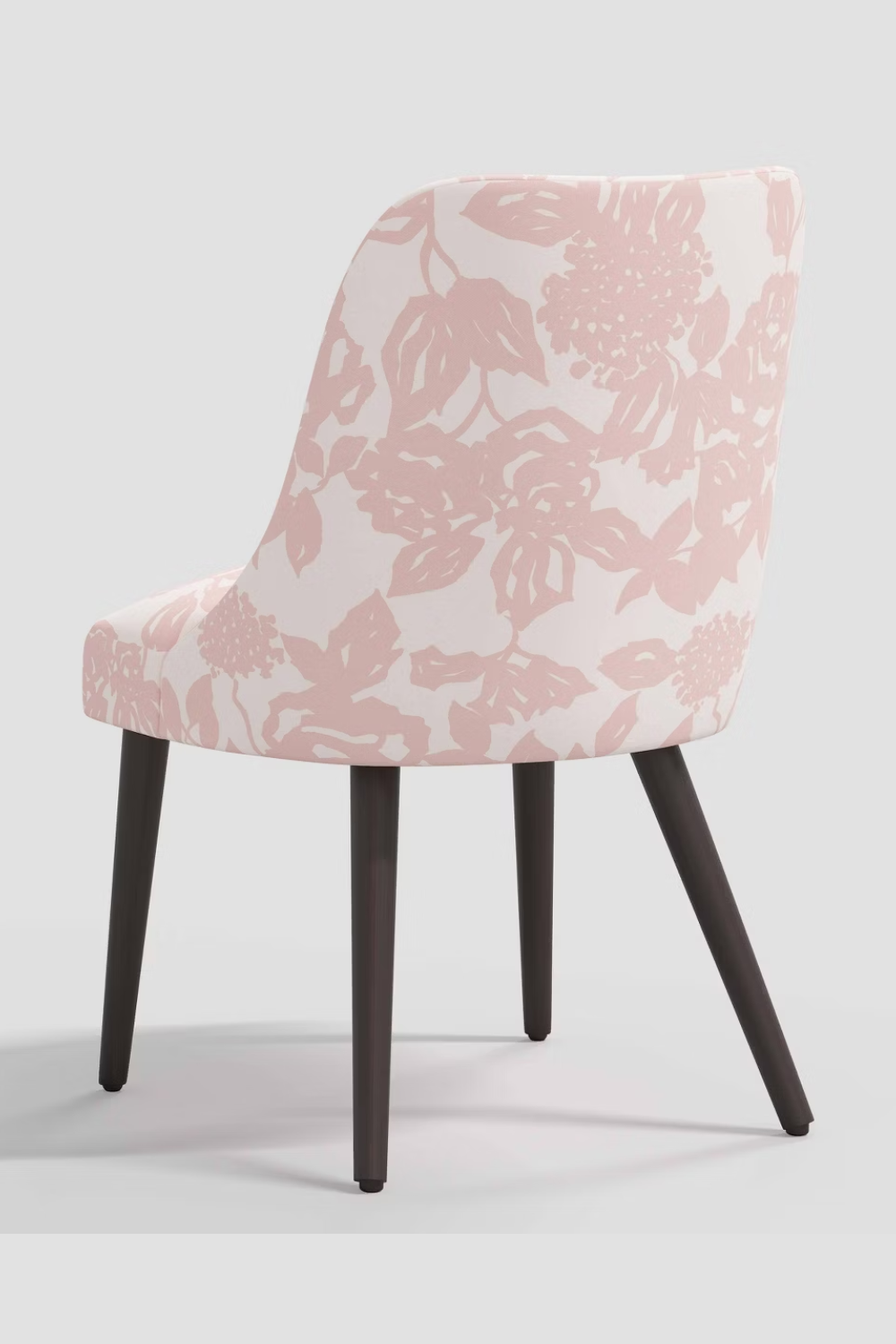 Pink Floral Dining Chair Botanical Abstract Upholstered