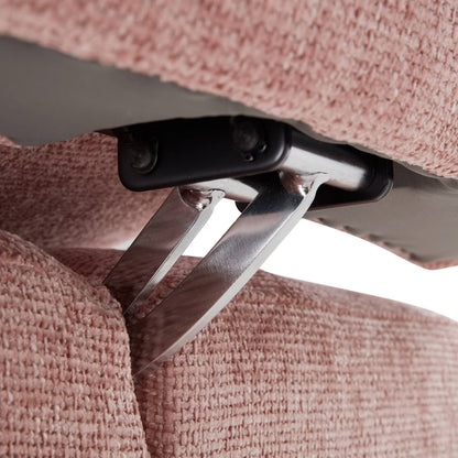 Pink Modular Armless Chair with Extendable Backrest