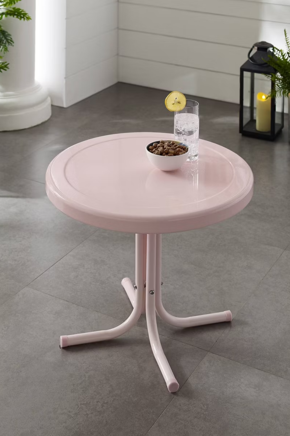 Pink Outdoor Side Table