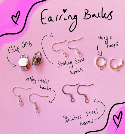 Pink Safety Pin Earrings