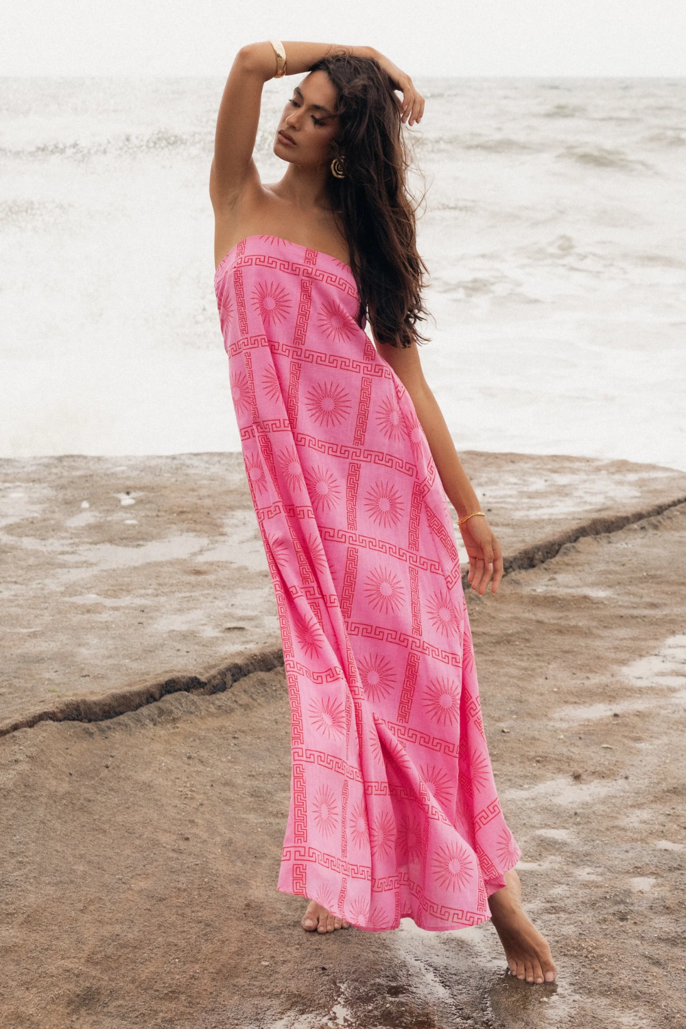 Pink Strapless Maxi Dress – Soph Strapless Maxi Dress