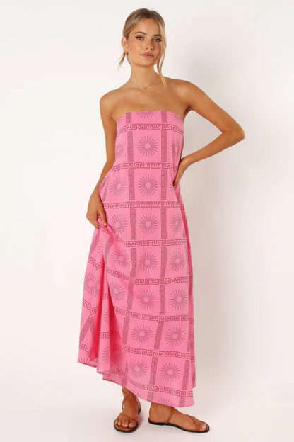Pink Strapless Maxi Dress – Soph Strapless Maxi Dress