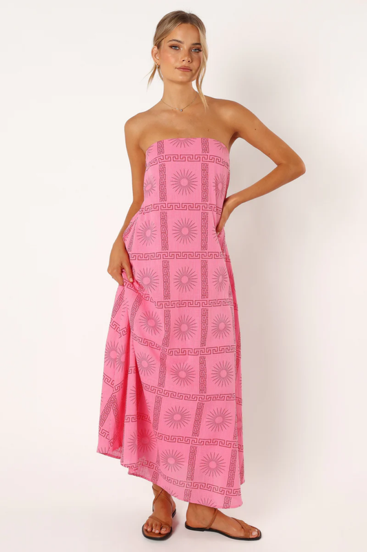 Pink Strapless Maxi Dress – Soph Strapless Maxi Dress