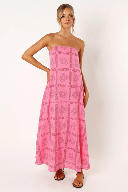 Pink Strapless Maxi Dress – Soph Strapless Maxi Dress
