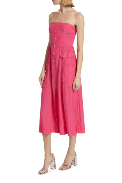 Pink Strapless Midi Dress – Ramy Brook Blair Dress