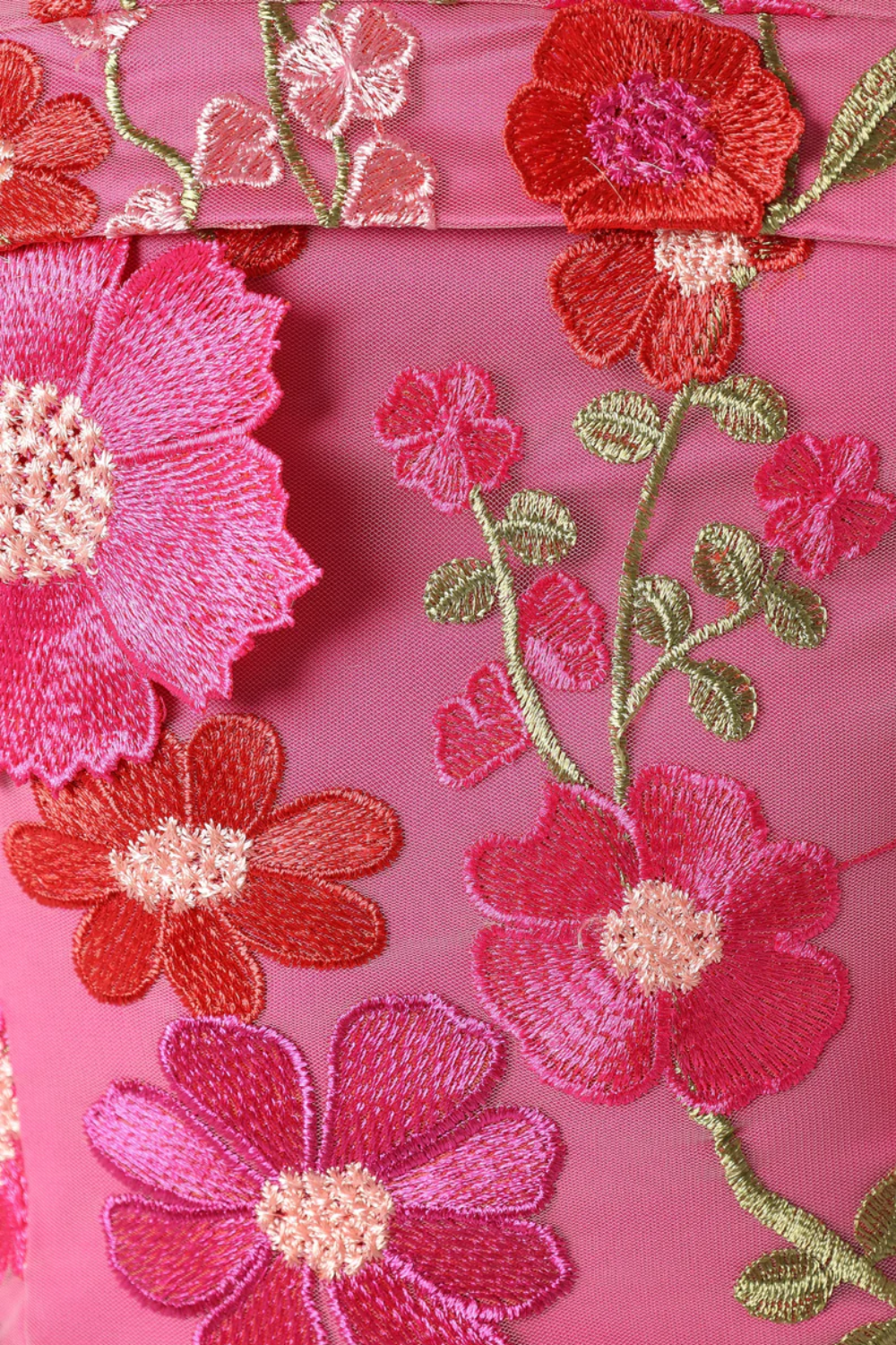 Pink Strapless Mini Dress – Butterfields Floral Embroidered