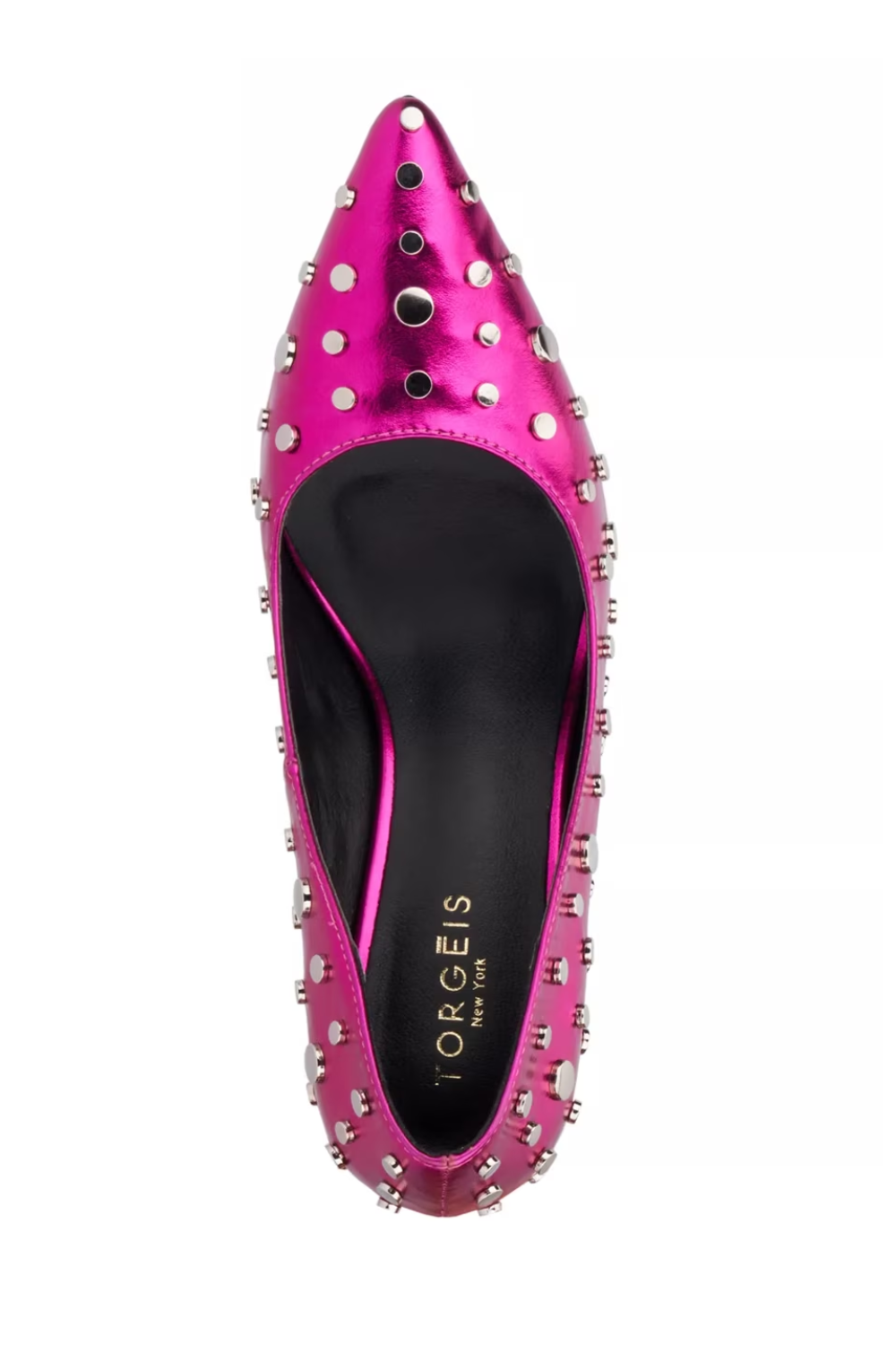 Pink Studded Pointed Toe High Heel Pumps