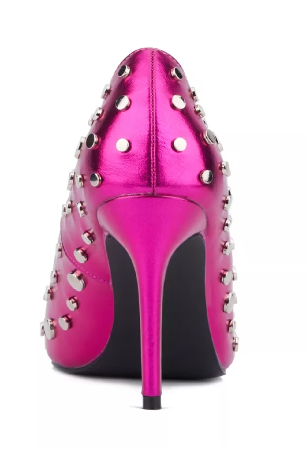 Pink Studded Pointed Toe High Heel Pumps