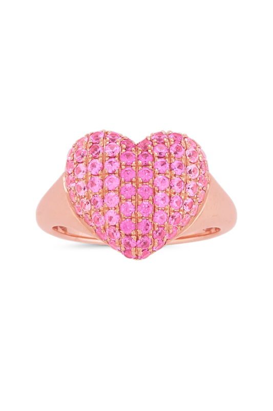 Shane Co. Pink Sapphire Heart Ring